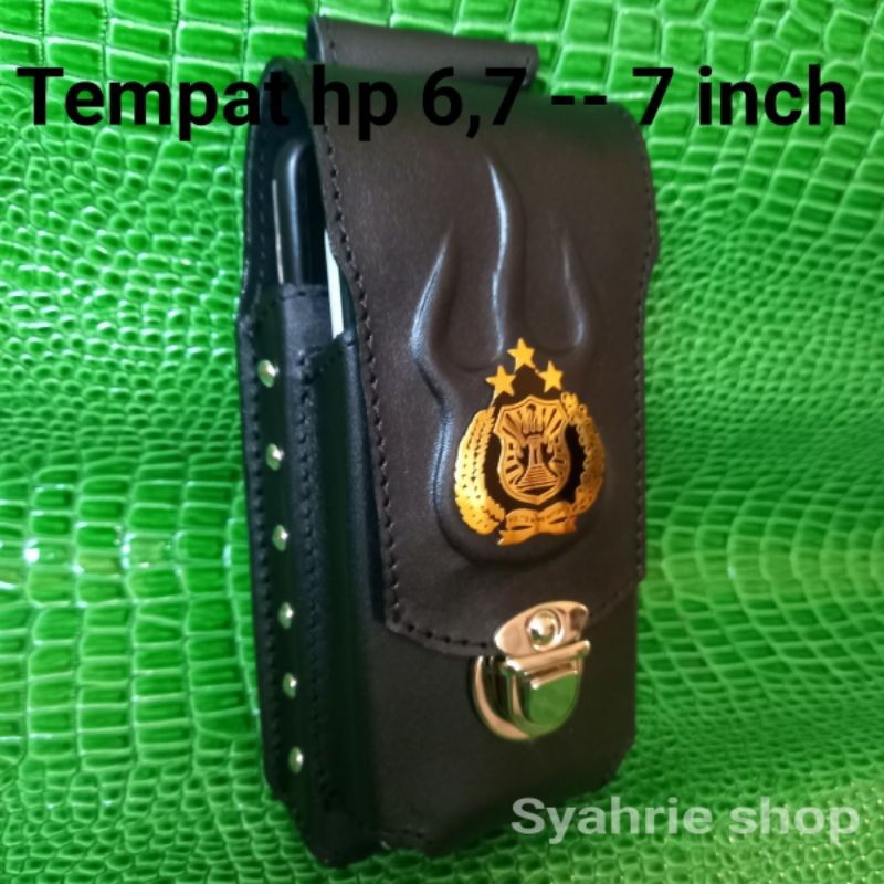 Sarung hp pinggang kulit asli 6,7 - 7 inch