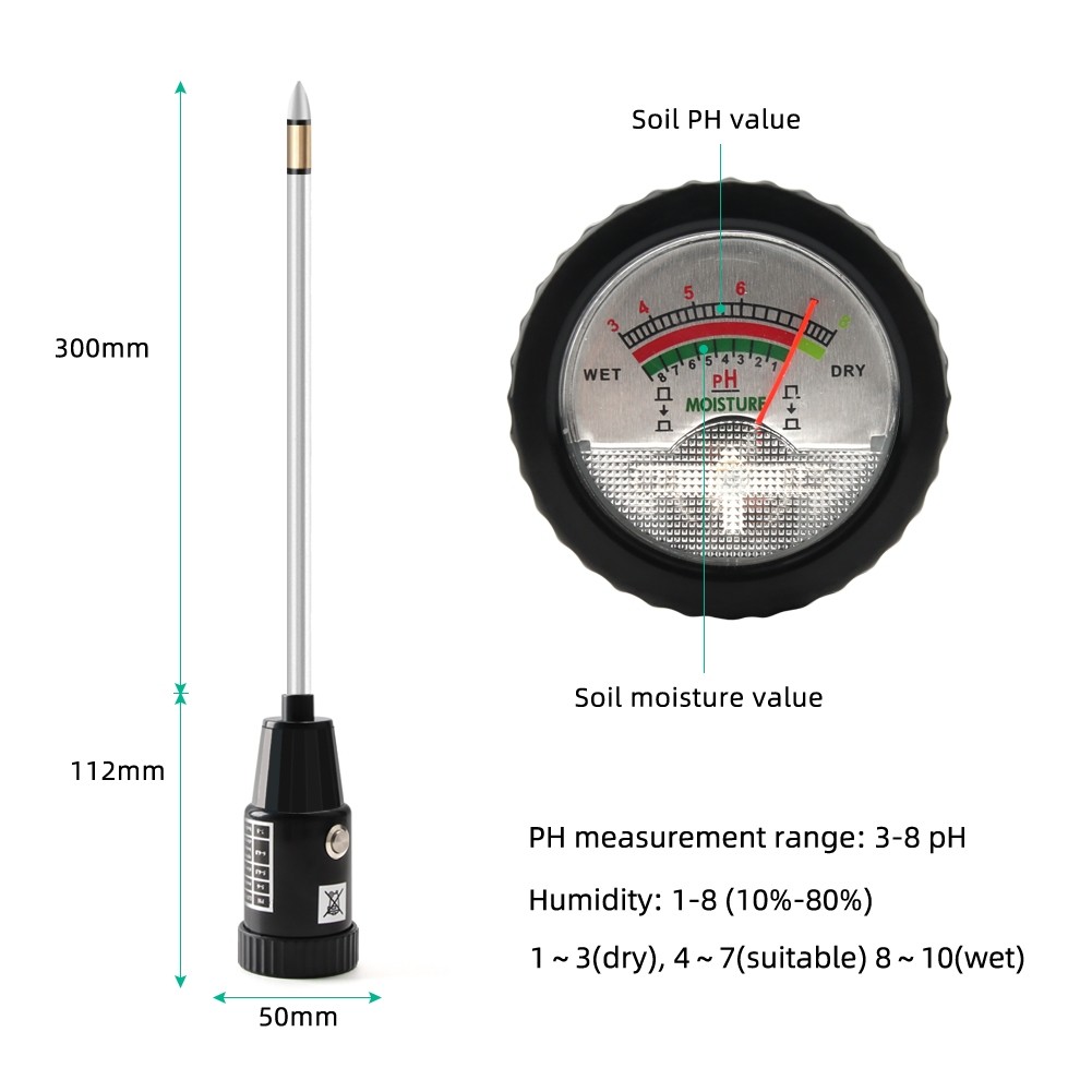 ALAT UKUR PH TANAH DAN KELEMBABAN TANAH PH Meter Tanah Kelembaban / Alat Ukur PH S Meter Tester