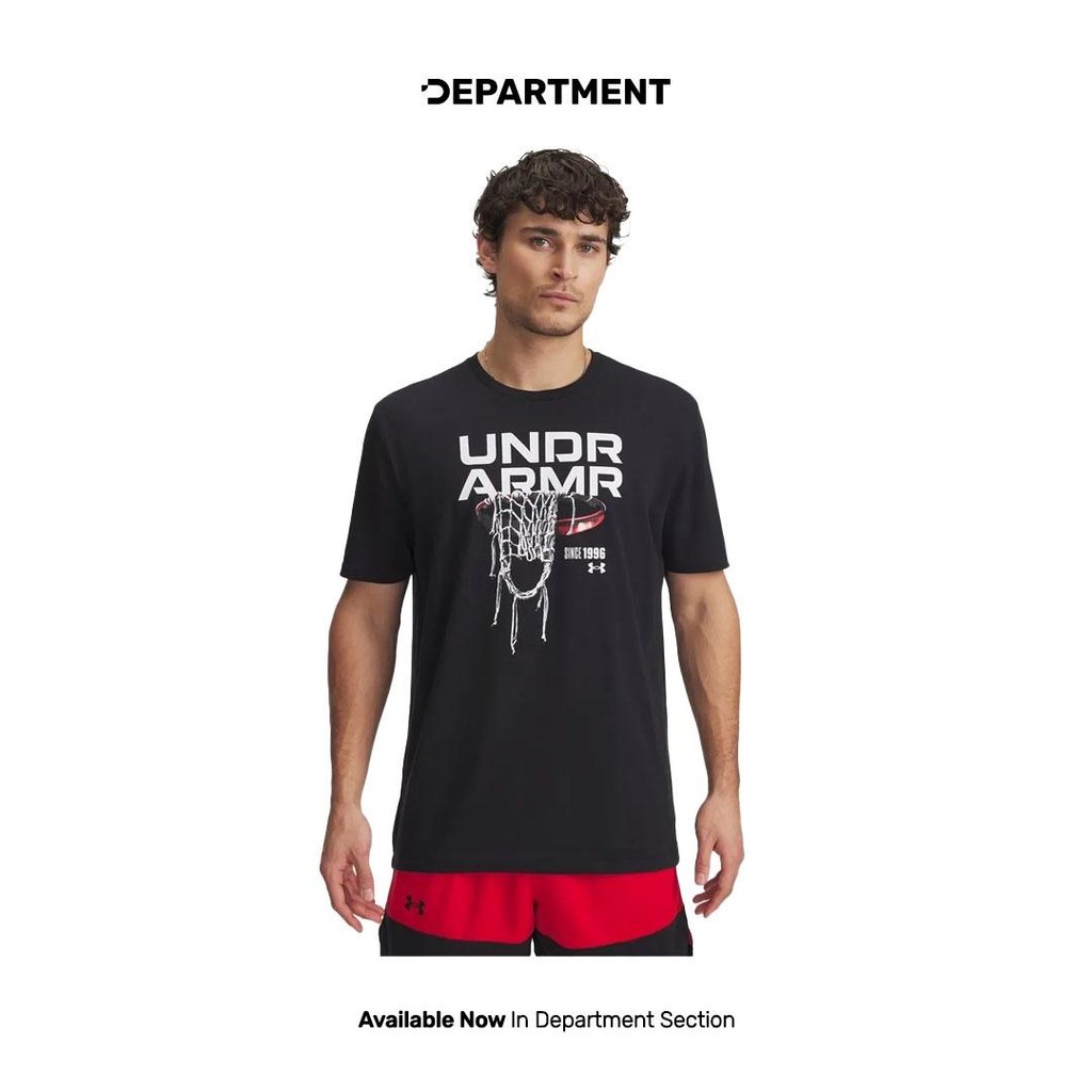 UNDER ARMOUR Kaos Pria HOOPS NET 1390188001 ORIGINAL