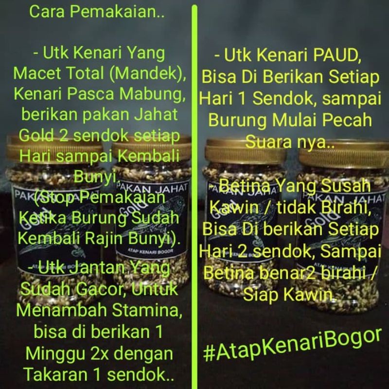 Pakan Kenari Macet (Pakan Jahat Gold ReCondition)