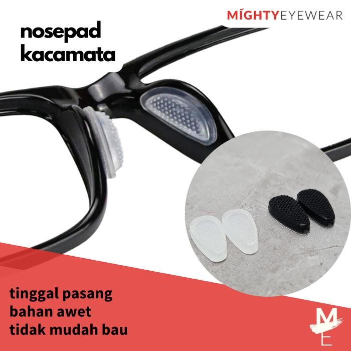 Nosepad Lem Silicone Bantalan gerigi Hidung Kacamata nosepad 1 pasang