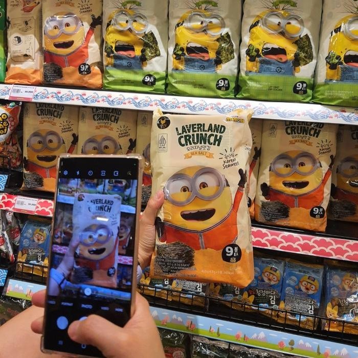 

Laverland Crunch Seaweed Snack Korea 3 Varian Habanero Wasabi Seasalt Promo