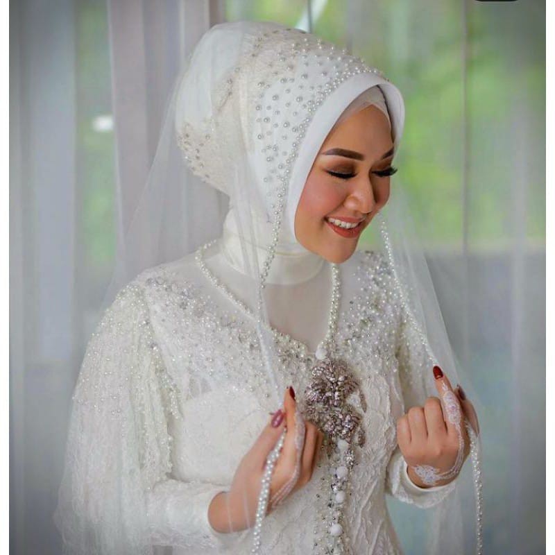 Kerudung Pengantin Slayer Pengantin Jilbab Pengantin Terbaru