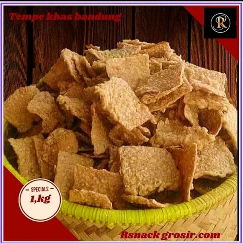 

Best seller keripik tempe 1kg (tempe goreng bandung )