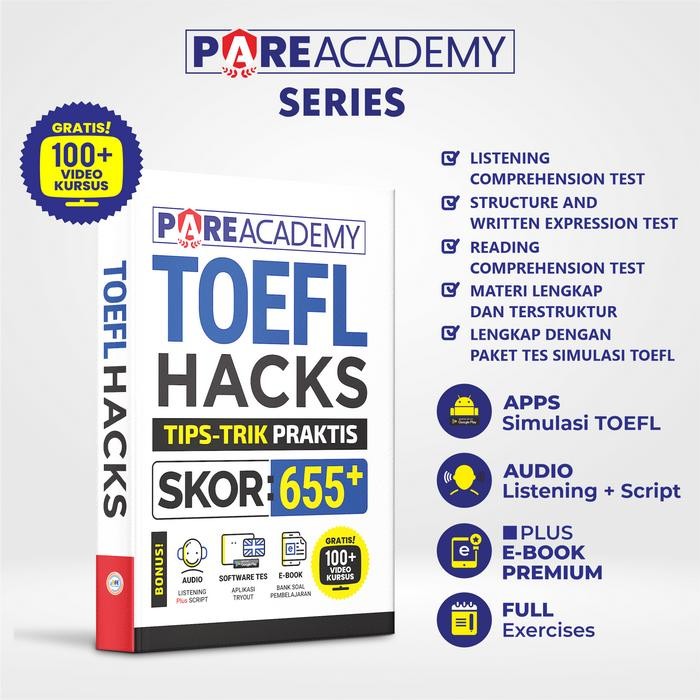 

[READY STOK] BUKU PARE ACADEMY TOEFL HACKS [LISTENING; WRITING; READING] *