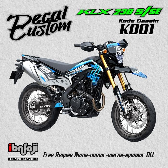 PREMIUM decal klx 230 se 230 sm full body desain custom kode desain k001 Dekal Motorcycle