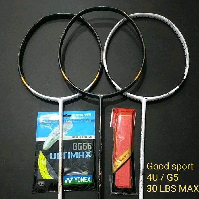 PREMIUM RAKET BADMINTON LINING TECTONIC 7 32 LBS BONUS TAS & GRIP