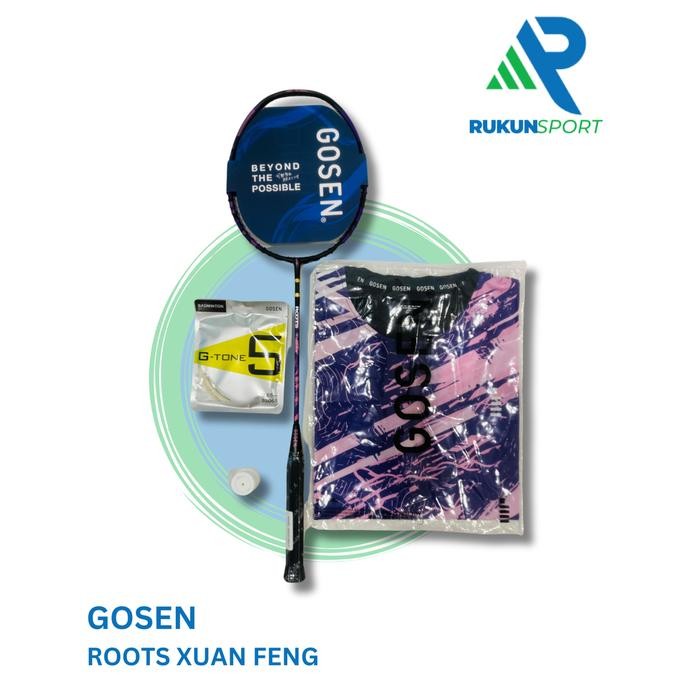 PREMIUM Raket Badminton GOSEN ROOTS XUAN FENG (Black/Purple)