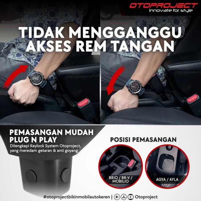 PREMIUM Console Box Brio, Old Brio, Mobilio, BRV With Usb Charger Otoproject