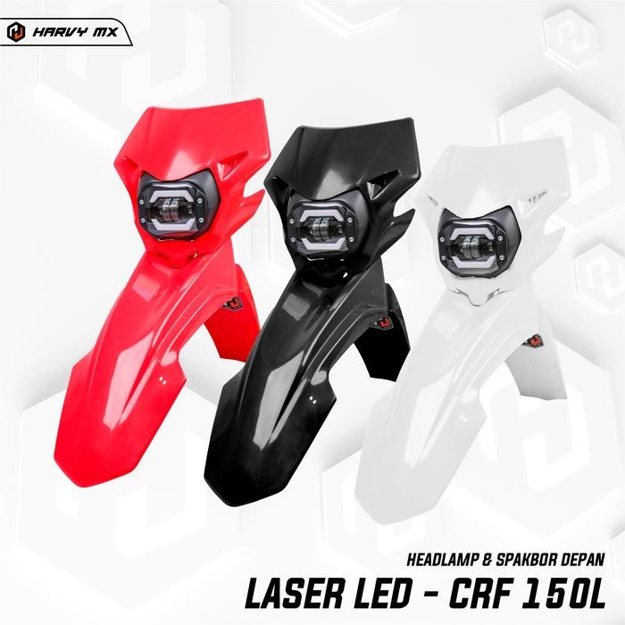 PREMIUM Spakbor Slebor Depan Headlamp Lampu Laser LED HRV KLX 150 CRF 150L KTM 250 2017 Motor