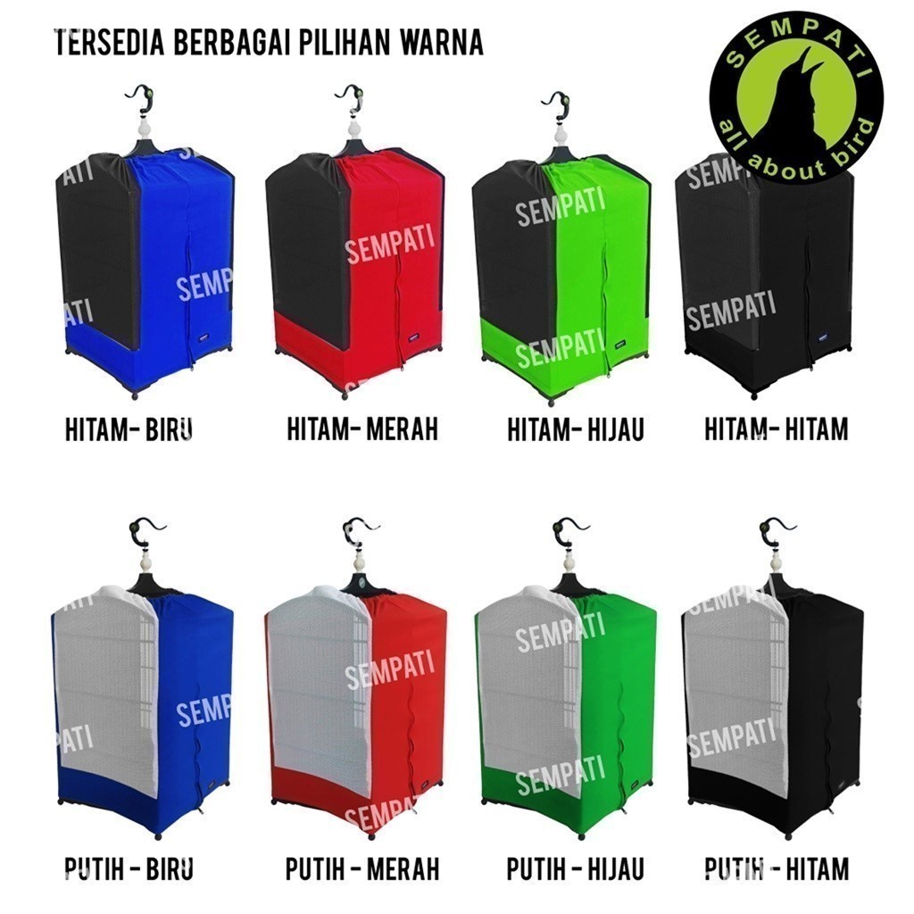 SEMPATI Krodong Kotak Sangkar Kandang Burung Kaos PE Semi Transparan Kerodong Krodong Sangkar Kotak