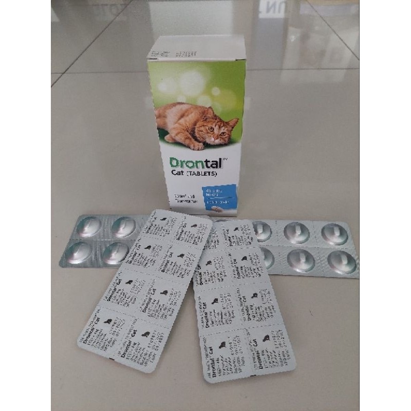 drontal cat obat cacing kucing asli original produk Elanco