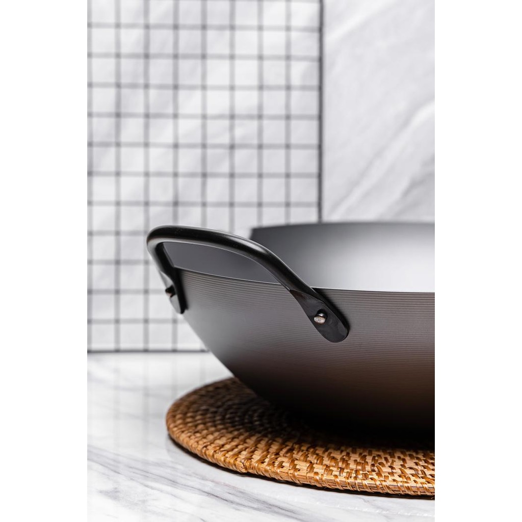 Wajan Jepang YOSHIKAWA Carbon Steel Beijing Wok COOK-PAL