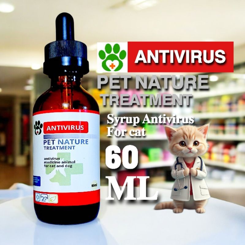 Obat virus calici kucing 60ml obat antivirus kucing calici panleukopenia Obat virus kucing PETCARE