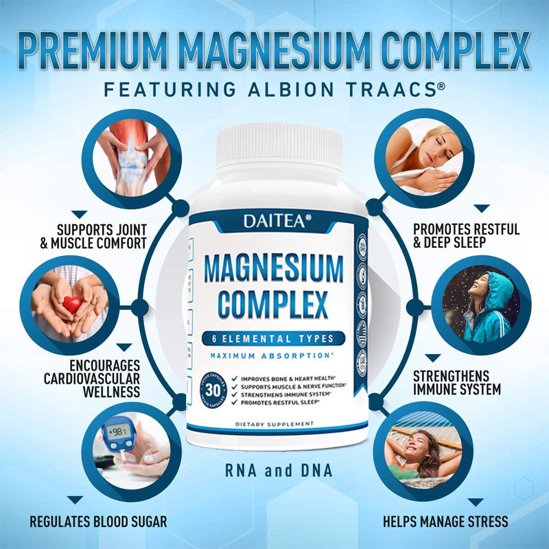 Magnesium Complex - Triple Magnesium Complex Mendukung tidur, relaksasi otot, pengurangan stres,