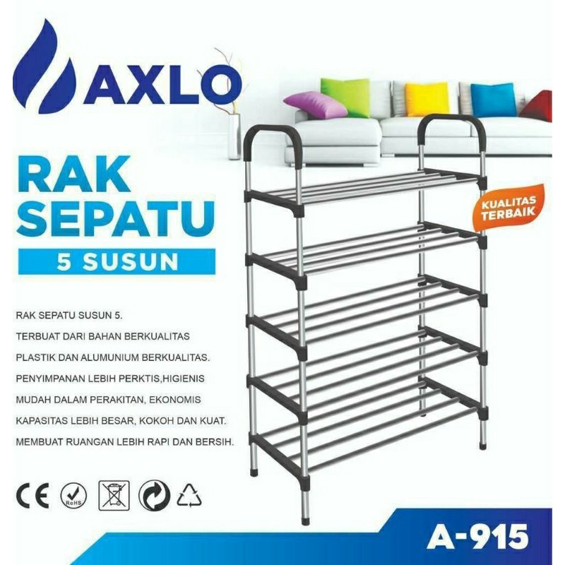 Rak Sepatu 5 Susun Stainles Axlo