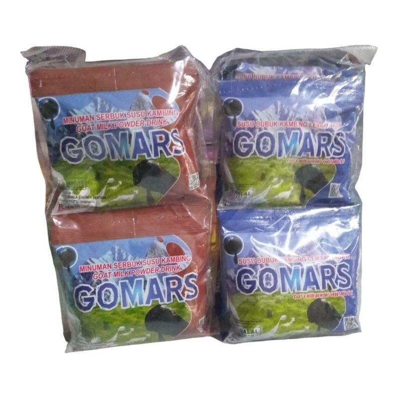 

Gomars gomars Saset 1 box , gomars sachet, susu gomars sachet, susu kambing gomars