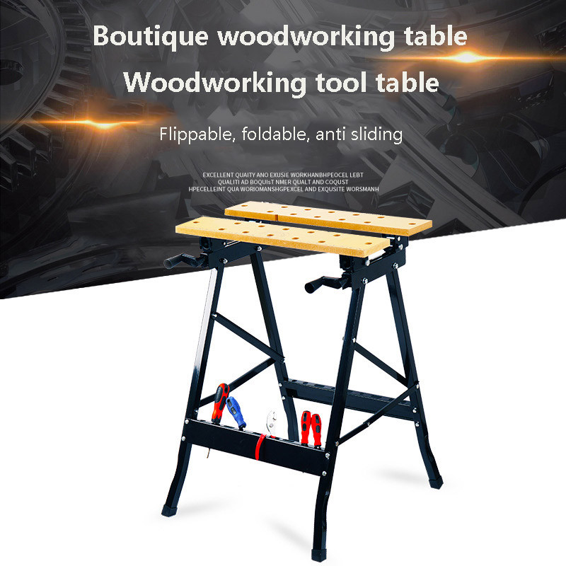Multifunctional Woodworking Workbench Folding Woodworking Table Saw Wood Home Portable Combination T