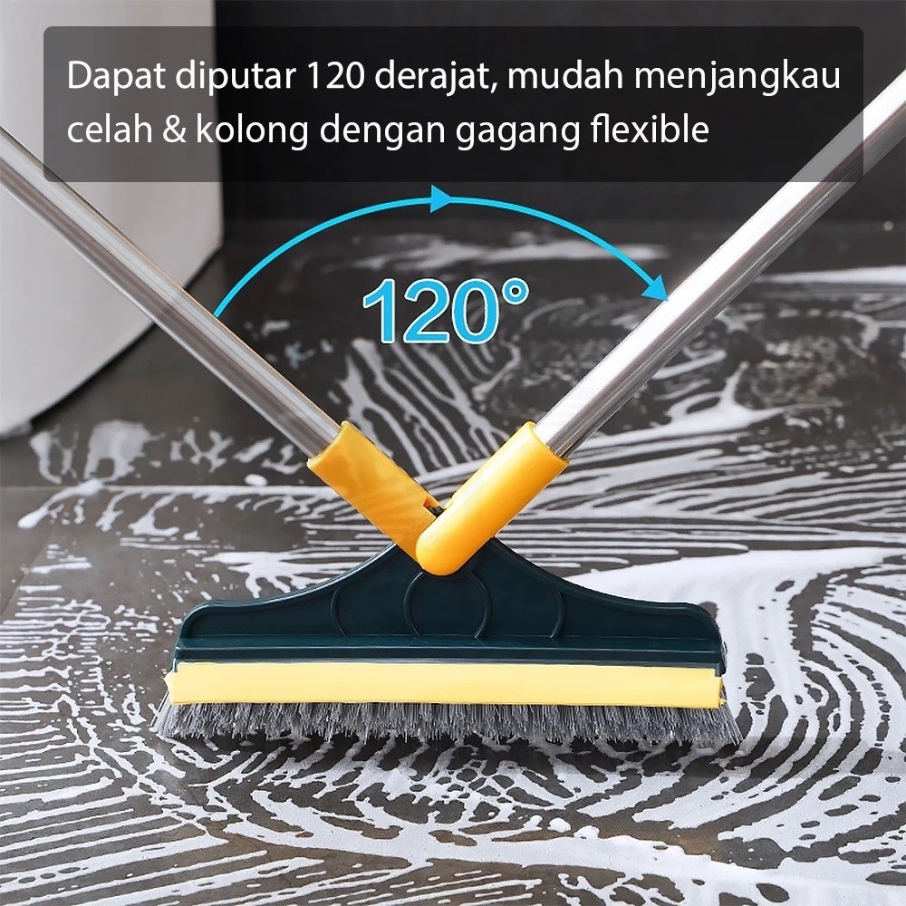 Premium Sikat Lantai Kamar Mandi 2 In 1 Vshape Sikat Pembersih Lantai Toilet Kamar Mandi 2 In 1