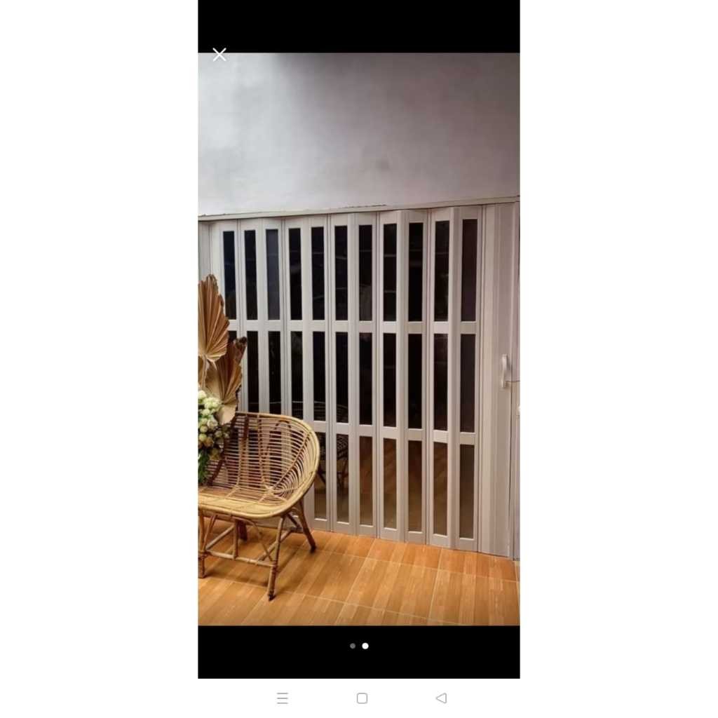 PINTU LIPAT PVC MOTIF TRANSPARAN/PINTU KAMAR MANDI /PINTU KAMAR TIDUR / PINTU PVC PENYEKAT RUANGAN /