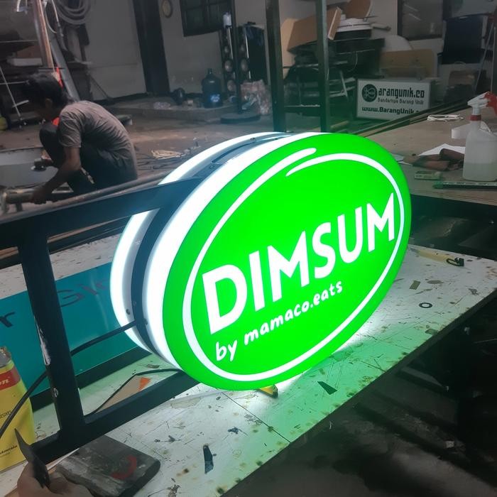 Neon Box Costom Oval 60X60 (2Sisi)