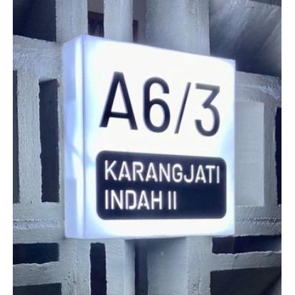 Nomor Rumah Box Akrilik Neon Box Acrylic Custom Cutting