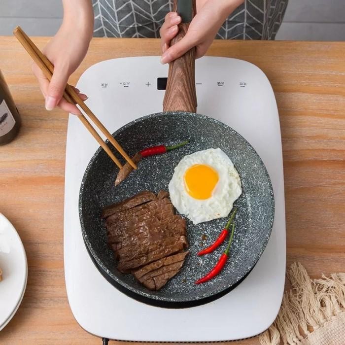 Miliki Segera Deep Frypan Granite 24 Cm Uakeen Germany Wok Marble Panci Penggorengan Mdu510