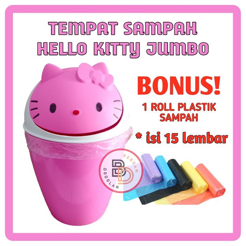 Berkualitas Tempat Sampah Karakter - Tempat Sampah Hello Kitty - Tempat Sampah Lucu - Tempat Sampah