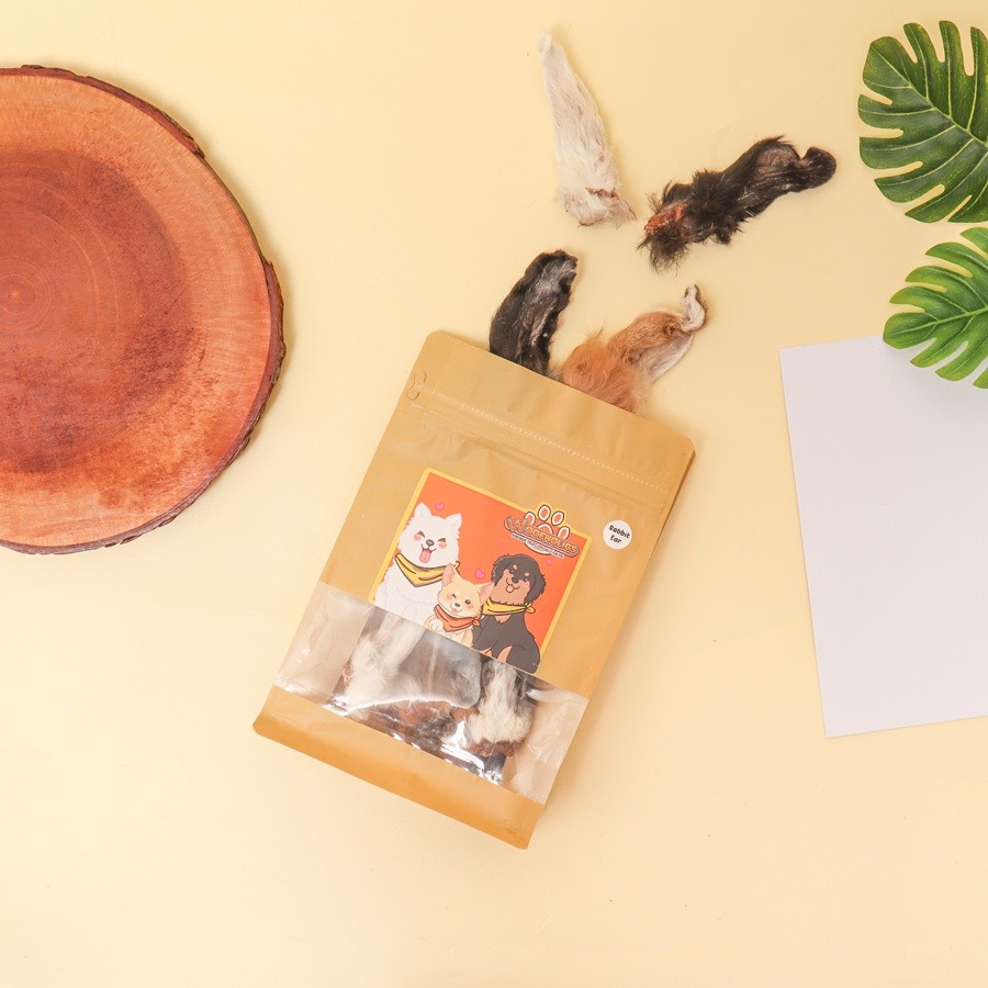 Woofholics Rabbit Ear / Kuping Kelinci / Cemilan Anjing Dog Snack Gigitan Anjing / Snack Anjing