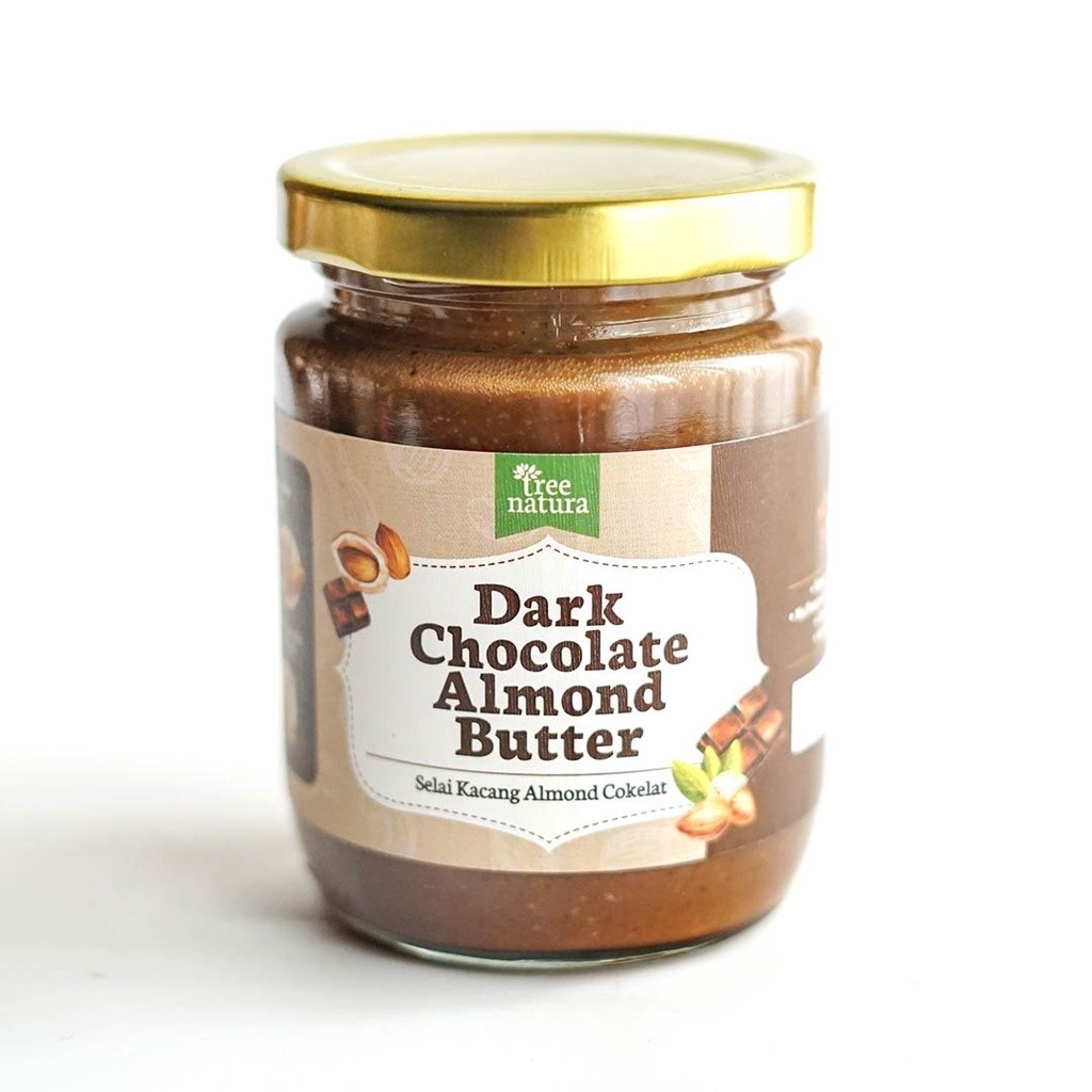 

Tree Natura Almond Butter Dark Chocolate 225 gr (Selai Kacang Almond)