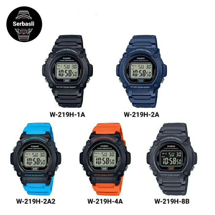 Jam Tangan Casio W219H W-219H-2 Original
