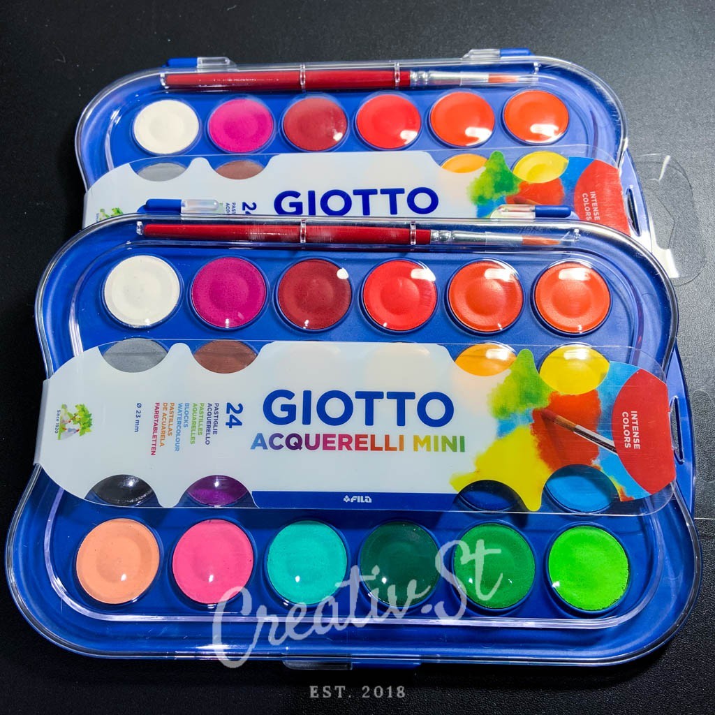 

GIOTTO Acquerelli Mini 24 Warna Cat Air 23 Mm Padat GIOTTO Watercolor Solid Water Color