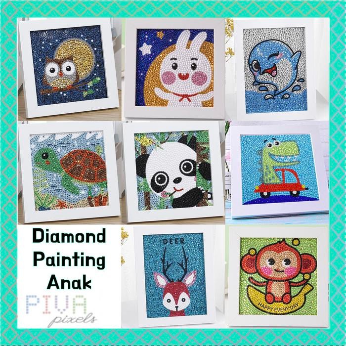 

Art - Keterampilan Tangan Mainan Edukasi Anak Diamond Painting Dgn Frame