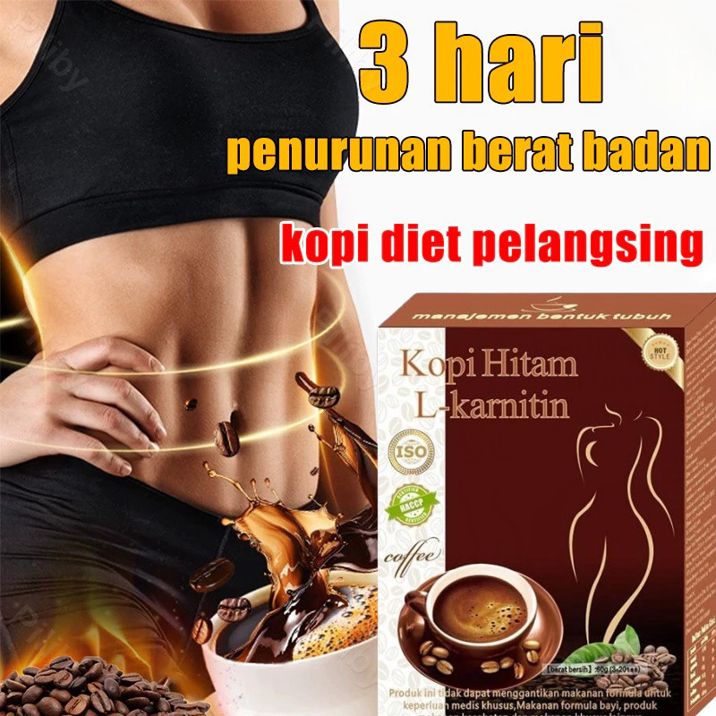 

20PCS KOPI HITAM L-KARNITIN KOPI DIET ENZIM PELANGSING TUBUH PENGHANCUR LEMAK Kopi Hitam Instan