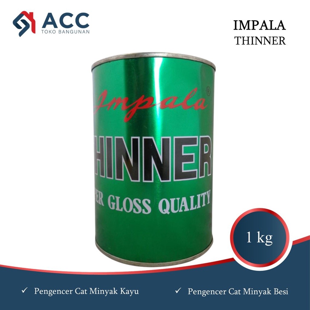 

Thinner Impala 1 kg / Pengencer Cat Minyak Kayu Besi