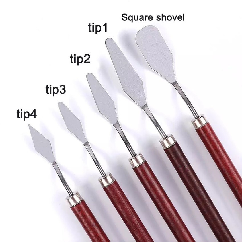 

5PCS/Set Pisau Palet / Painting Knife / Paint Knife / Spatula Dekorasi Kue Lukis Ukir Pisau Lukis