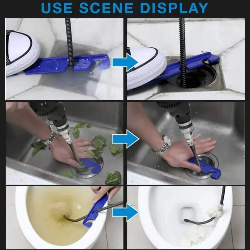 Pipe Cleaner Kawat Pembersih Saluran Pipa Mampet Dengan Adaptor Bor