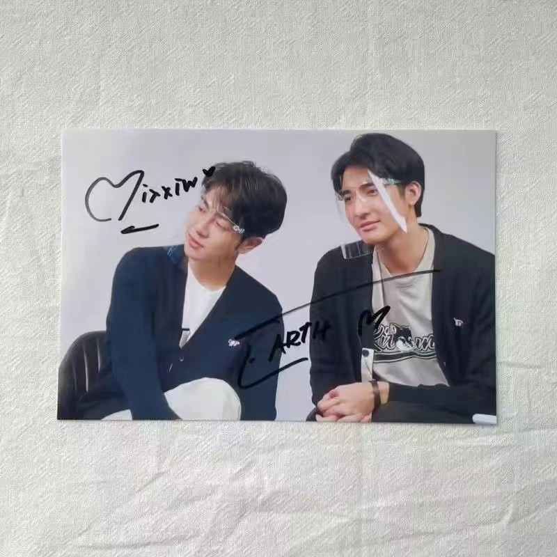 Earthmix HD Poster Autographed Photo Thai TV A Tale of Thousand Stars Drama Stills Handwritten Colle