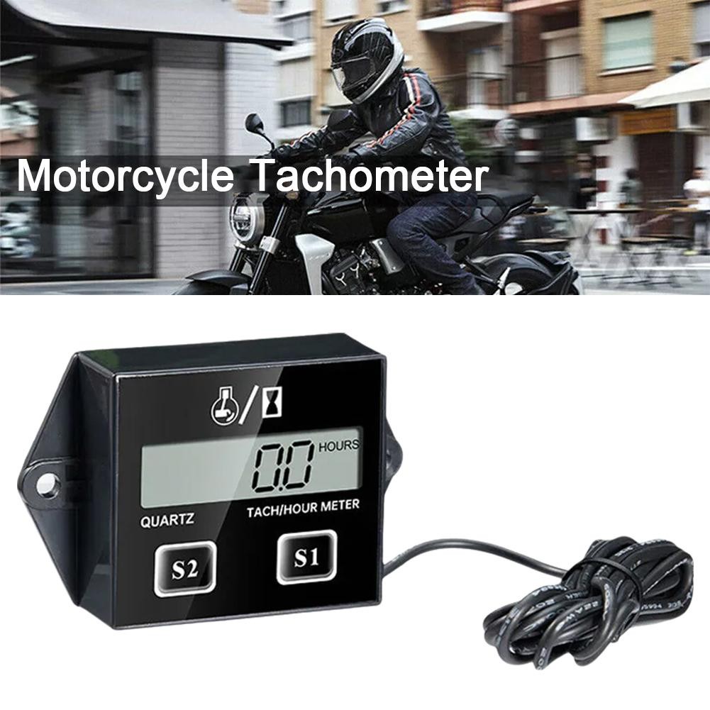 15300 Rpm Motorcycle Tachometer 9999.9 Hour Tachometer Digital Display Tachometer Engine Tachometer