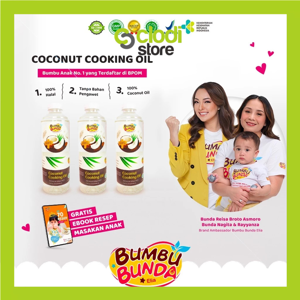 

(HALAL MUI) Bumbu Bunda Coconut Cooking Oil Minyak Goreng Kelapa Murni MPASI Slow Cooker Minyak