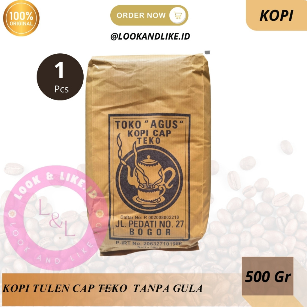 

Kopi Cap Teko 500 Gram Tanpa Gula Produksi Toko Agus Kopi Legendaris Khas Kota Bogor Enak dan Harum