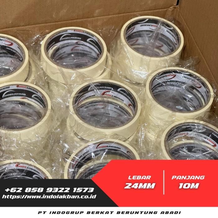 

Neosign - (Khusus Ekspedisi) Per Dus - Indolakban Lakban Kertas Masking Tape 1 Inch 11 Yard - 10 M