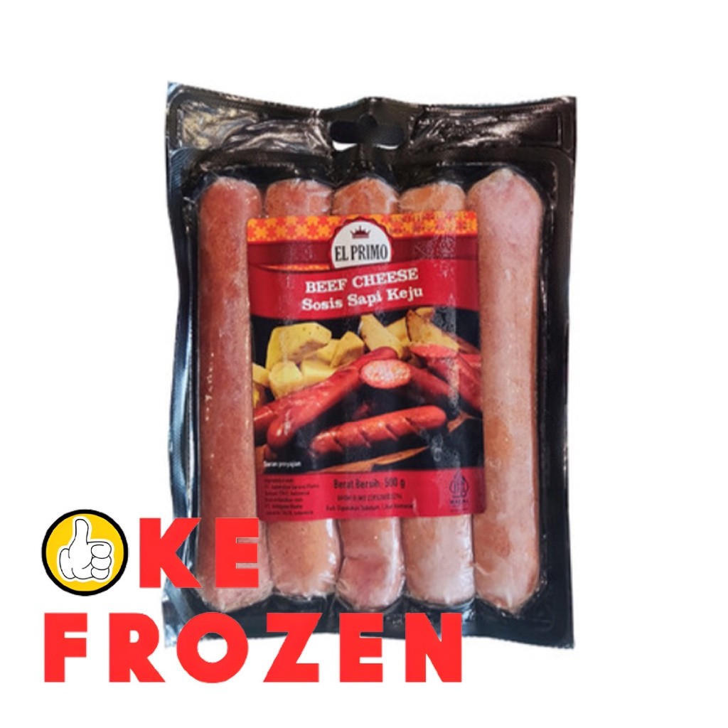 

El Primo Beef Cheese Sausage 500gr/Sosis Sapi Rasa Keju/SOSIS VIRAL