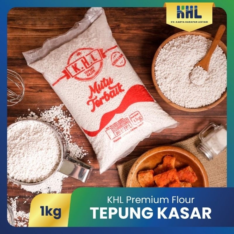 

1 Kg Tepung Tapioka Kasar / Tepung Kasar / Tepung Shihlin / Tepung Crispy / Tepung Krispi / Tepung
