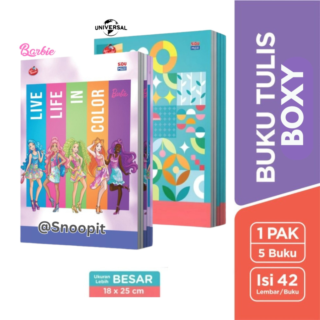 

Sinar Dunia Buku Tulis SIDU MAXI B Boss Ukuran Boxy B5 42 Lembar - Jual Pak ( isi 5 ) SHSNP