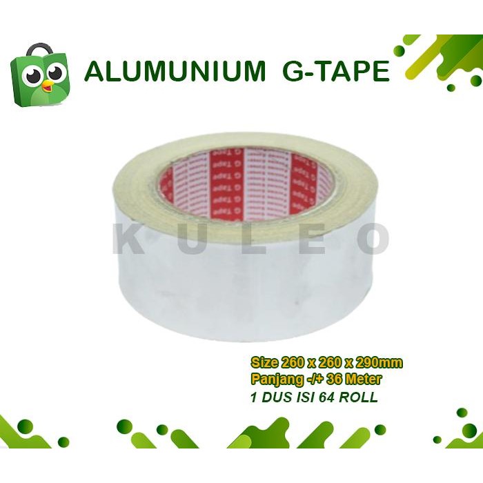 

Lakban Alumunium Foil Merk GTAPE / alumunium foil tape G-tape (Tebal)
