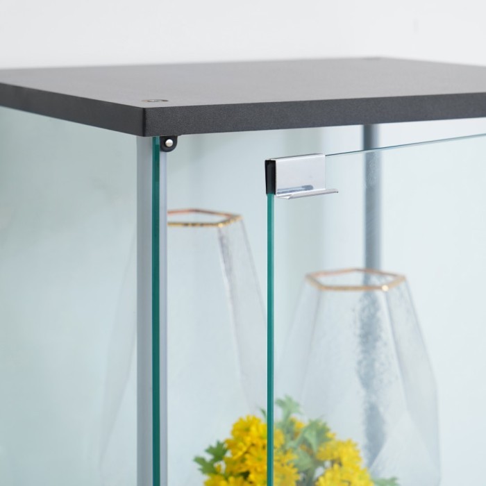 Informa Newvy Curio Lemari Pajang 4 Tingkat - Hitam Lemari Pajangan Lemari Kaca Kabinet Pajangan