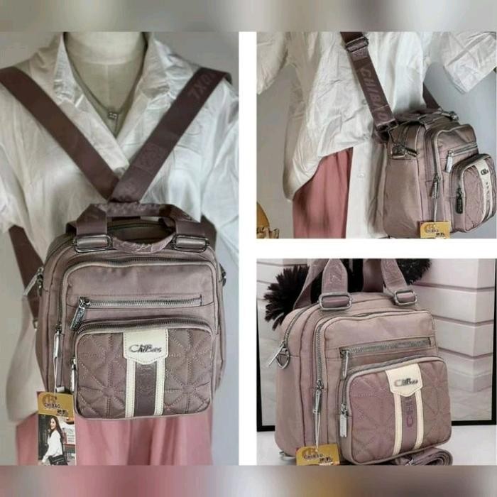 Terbaru tas chibao import 3in1/multifungsi 1813s Kanvas nur