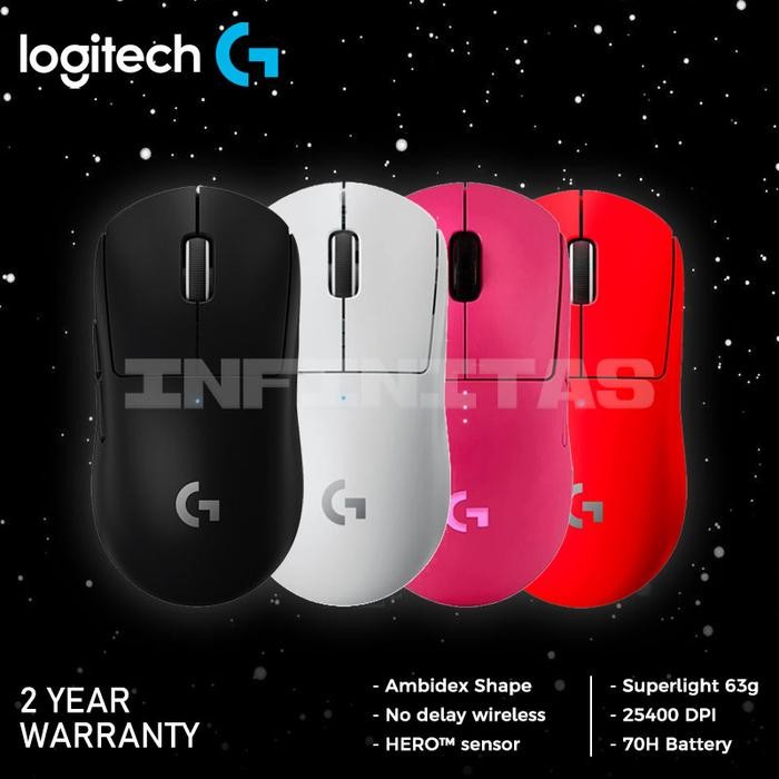 Logitech G PRO X Super Light weight Wireless Gaming Mouse 2.4Ghz