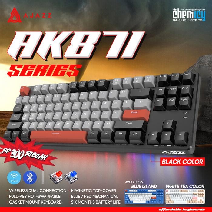 Ajazz AK871 Wireless Hotswap DIY Mechanical Gaming Keyboard